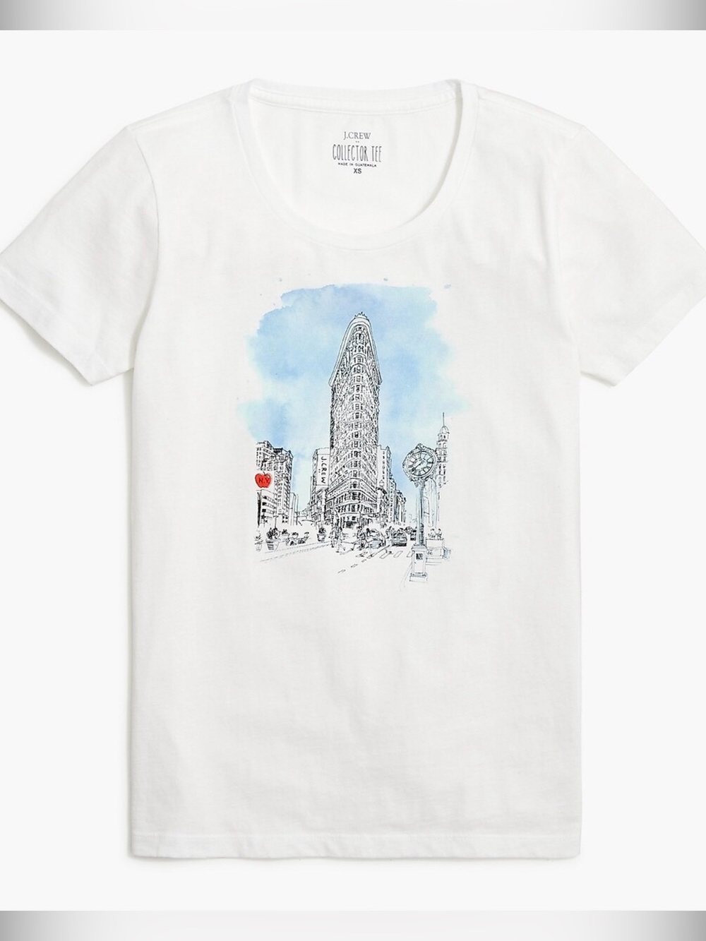 Crewcuts by J.Crew Girls Flatiron Building Graphic Tee White Size M (8–9)